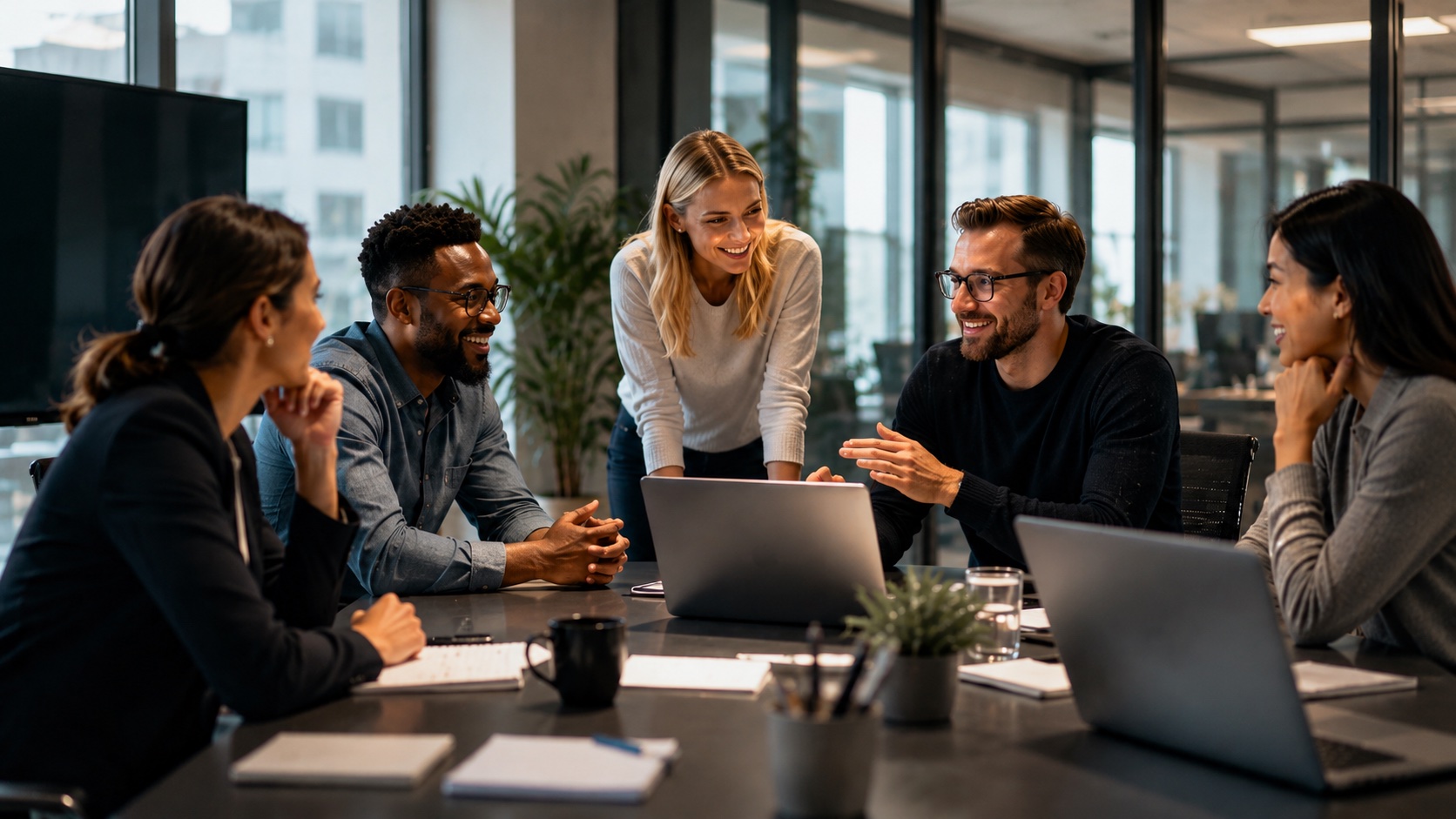 Illustration: Autias team helping SMBs build AI agents, WhatsApp automation and CRM integrations
