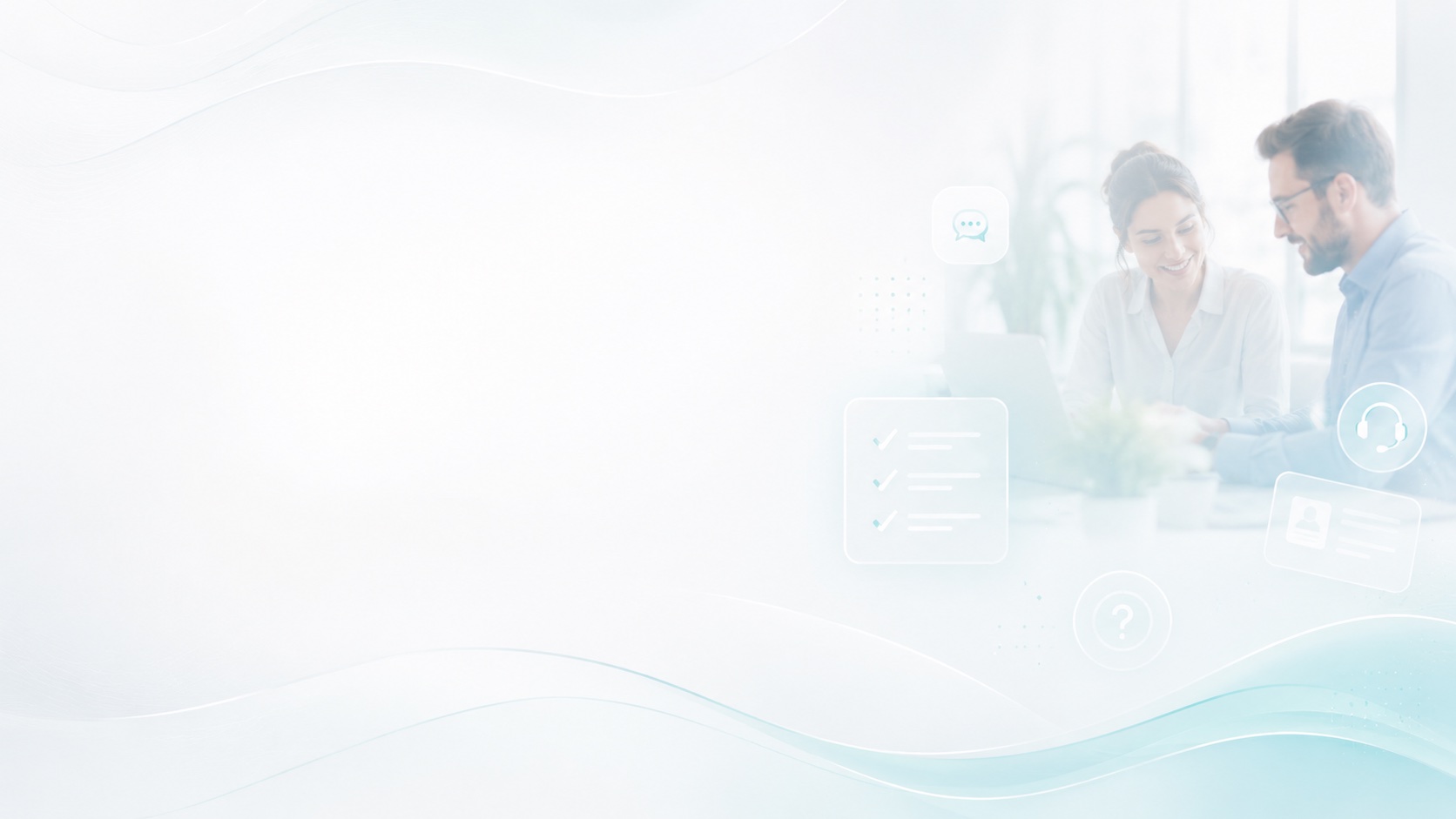 Illustration: frequently asked questions about AI agents, automation and CRM for business