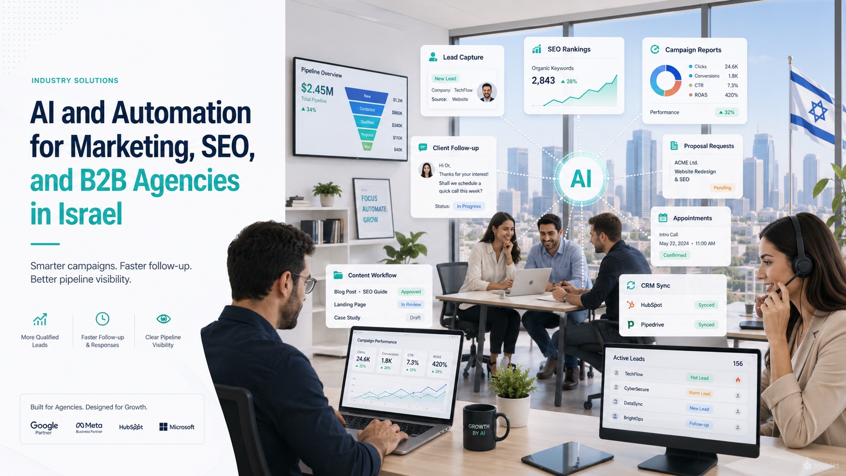 AI и автоматизация для маркетинговых агентств, SEO и B2B в Израиле