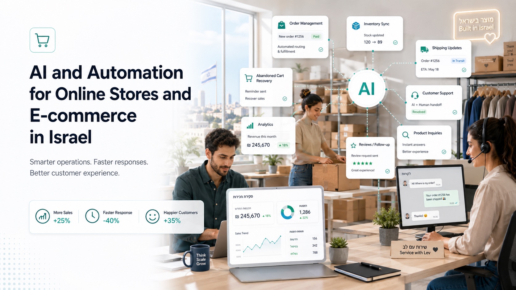 AI и автоматизация для онлайн-магазинов и e-commerce в Израиле